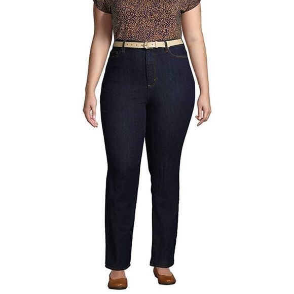 Lands’ End High Rise Straight Jeans - Picture 2 of 9